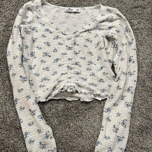 hollister ribbed long sleeve shirt